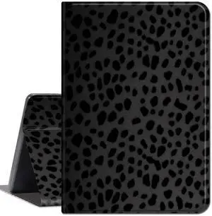 for iPad 10.9 Inch Case iPad 10th Generation Case (2022), Slim Lightweight Smart Shell Stand Cover with Auto Wake/Sleep for iPad 10th Gen 2022,Black Leopard Print