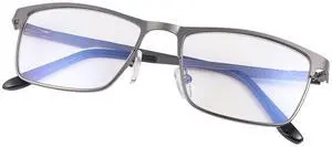 Blue Light Blocking Glasses Gaming Computer Gamer Eyeglasses for Women Men Anti-Fatigue Anti Glare UV Protection & Eyestrain Spring Hinge Full-rim Metal Frame Game Eyewear Lightweight Spectacles