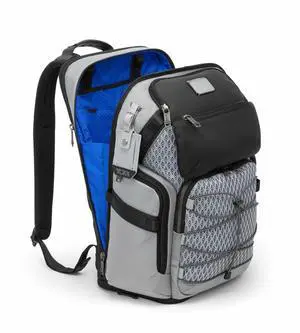 TUMI - Alpha Bravo Nomadic Backpack - Men's Durable Carry On Bag - 18.8" X 15.0" X 9.0" - Fits up to 15" Laptop - Pearl Grey Mesh
