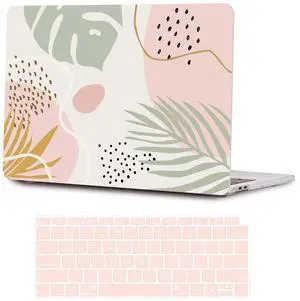 iNOTOGG Compatible with MacBook Air 13 Inch Case 2021 2020-2018 Release A2337 M1 A2179 A1932, Hard Shell Plastic Case with Keyboard Cover for New MacBook Air 13 with Touch ID, Morandi