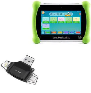 BoxWave Smart Gadget Compatible with Leapfrog LeapPad Academy - AllReader SD Card Reader, microSD Card Reader SD Compact USB - Jet Black