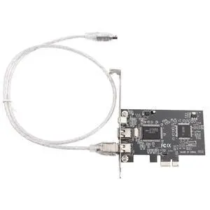 PCIE Firewire Card, IEEE 1394 PCI Express Controller, 1394a Firewire 800 Adapter with Firewire Cable, 3 Ports, 2X 9 Pin, 1x 6 Pin