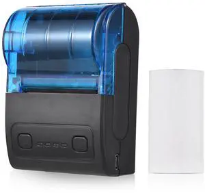 Portable Mini Thermal Printer 2 inch Wireless USB Receipt Bill Ticket Printer with 57mm Print Paper Roll Compatible with iOS Android Windows for Restaurant Sales Retail Stores