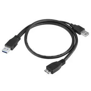 NTQinParts USB3.0 Charger Charging Sync Data Y Cable Cord for Pioneer Slim External Blu Ray Writer BDR-XS07S BDR-XD07S BDR-XD07TB BDR-XD07B