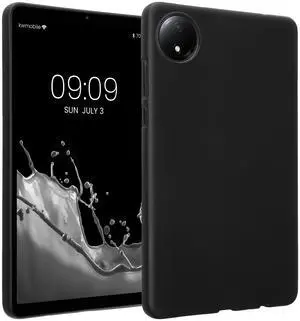 kwmobile TPU Silicone Case Compatible with Xiaomi Redmi Pad SE 8.7" - Case Soft Flexible Shock Absorbent Cover - Black Matte