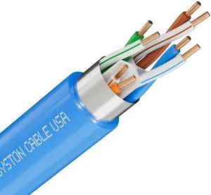 Syston CAT 6A+ Ethernet Network Cable Shielded CMR/CL2R/FT4/Riser-Rated, 23 AWG Foil Shielded Twisted Pair F/UTP 700 MHz Solid Bare Copper Wire, RoHS Compliant Bulk No Ends 20 ft to 1000 ft Available