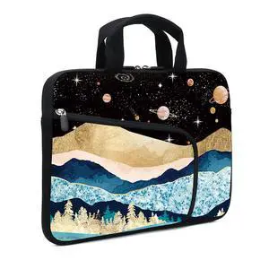 AMARY Laptop Sleeve 11.6"-12.2" Chromebook Case Ultrabook Case Notebook Sleeve PC Messenger Bag Tablet Case Neoprene Handle Sleeve (Mountains Galaxy)