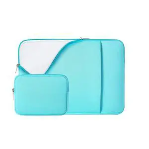 RAINYEAR 13 Inch Laptop Sleeve Compatible 13.3" MacBook Air/Pro M1 M2 M3 M4 A3240 A3113 A2681 A2337 A1932 A2179 A2338 A1706 A1708 Case Bag with Front Pocket Accessories Pouch (Blue, Upgraded Version)