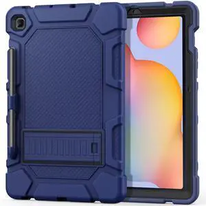 Cantis Case for Samsung Galaxy Tab S6 Lite 10.4 Inch 2024/2022/2020 with S Pen Holder, Heavy Duty Shockproof Rugged Protective for Samsung S6 Lite Case 10.4'', Navy Blue