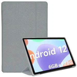 AIJAKO Case for ALLDOCUBE iPlay 50/ALLDOCUBE iPlay 50 Pro/ALLDOCUBE iPlay 50 Pro Max Tablet 10.4 inch, Ultra Slim PU Leather Folding Trifold Stand Protective Cover Case with Soft TPU Back Shell,Silver