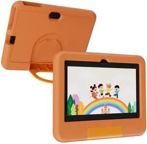 Kids Tablet, 7 inch Android 12 Tablet for Kids, 4GB RAM 32GB ROM/1TB Expandable Toddler Tableta with Shockproof Eva Case, Parental Control, Dual Camera, IWAWA App Pre-Installed 2.4G/5G WiFi 6 Children