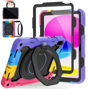 ROISKIN Case for iPad (A16) 11th Generation 11 Inch 2025, iPad 10th Generation Case 10.9" for Kids with Screen Protector,360 Kickstand & Handle,Shoulder Strap,Heavy Duty Military Grade Drop Protection