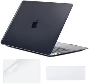 COATIT for MacBook Air 13 inch Case 2022 2021 2020 2019 2018 Release A2337 M1 A2179 A1932 Retina Display with Touch ID,for MacBook Air 13.3 Inch Case & Keyboard Cover & Screen Protector,Black