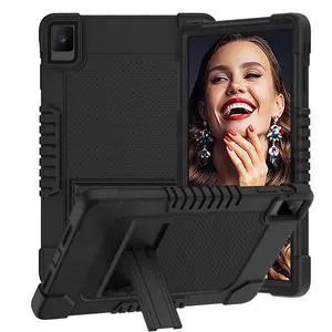 Hoibon Case for TCL Tab 10L Gen 3 8193A/for TCL TAB 10L LTE Gen 3 8194A/for TCL TAB 10 Gen 2 Model 8496G1 Heavy Duty Case&Kickstand Case for TCL Tab 10L 10L LTE/TECLAST T40 Air T40HD (Black)