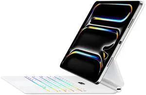 Jibrealg Keyboard Case for iPad Pro 13 Inch (M4) 2024, Ultra-Slim Magic Keyboard with Multi-Touch Trackpad, 7 Colors Backlight, Floating Cantilever Stand, BluetoothKeyboard for iPad Pro 13