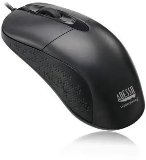 ADESSO iMouse W4 Waterproof Wired Optical Mouse 1000 DPI USB Computer Mouse for Windows Mac IP66 Water Resistant Design