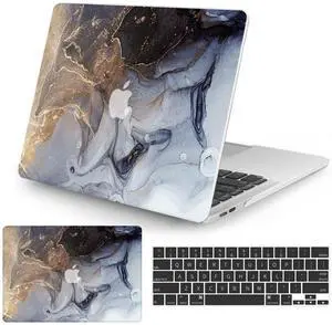 Watbro Compatible with MacBook Pro 13 inch Case 2020 2019 2018 2017 2016 Release M1 A2159/A1989/A1706/A1708 Laptop Hard Shell Case & Keyboard Cover,Colorful Marble