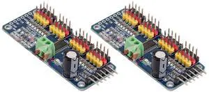 DEVMO 2PCS PCA9685 PWM Servo Motor Driver I2C IIC Module 12-bit 16 Channel Compatible with Servo Ar-duino