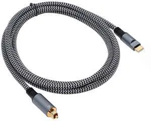 chenyang USB to Optical Audio Cable,USB C Male to Toslink Male Digital Optical Audio Cable for Music/Gaming/Film/TV 5.91FT/1.8M
