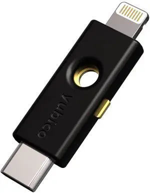 Yubico - YubiKey 5Ci - Two-Factor authentication Security Key for Android/PC/iPhone, Dual connectors for Lighting/USB-C - FIDO Certified