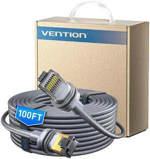 VENTION Starlink Gen 3 Cat 7 Cable 100ft, 32/50/75/100/150ft Starlink Ethernet Replacement & Extension Cable, High-Speed Waterproof UV Resistant for Star Link V3 Satellite Accessories
