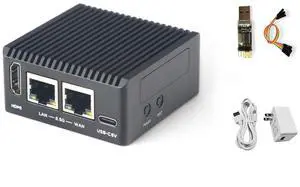 youyeetoo NanoPi R76S SBC & Mini Router, RK3576 Octa-core SoC, Dual 2.5G Ethernet, 6TOPS AI Acceleration,Up to 16GB LPDDR5 RAM, 4K Video Decoding (LPDDR5 16GB+32GB eMMC,with Power,with Case)