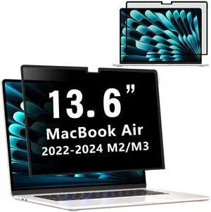 ZOEGAA MacBook Air 13.6 inch Privacy Screen, Removable Privacy Screen MacBook Air 13.6 & 13 inch 2022-2025 (M2, M3, M4, Pro, Max, Chip), Reusable Laptop Privacy Screen Anti-Glare Blue Ray Reduction