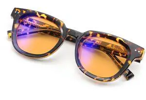 UrbanLens Blue Light Blocking Reading Glasses Amber Blue Blocker Lens - For Better Sleep, Reduce Eye Strain for Women + Men (Tortoise, 1.25, x)