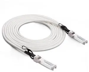 10Gtek [White Colored 10G SFP+ DAC Cable - Twinax SFP Cable for Cisco SFP-H10GB-CU5M, Ubiquiti UniFi, D-Link, Supermicro, Netgear, Mikrotik, Fortinet, 5-Meter(16.4ft)