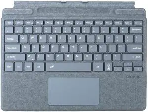 Zoof Keyboard for Microsoft Surface Pro Copilot+ (11th Edition) / Pro 11 / Pro 10 / Pro 9 / Pro 8 / Pro X, 13 inch, Detachable Type Cover with Touchpad, 7-Color Backlit & Pen Holder (Ice Blue)