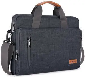 KIZUNA Laptop Bag 15.6 Inch Computer Shoulder Case Sleeve Briefcase For MacBook Air 15 M2/MacBook Pro 16 M4-M1/16 ThinkBook 16 Gen 8/Legion Slim 5i Gen 8/16.3" XPS 16/Gaming 3i,Dark Grey