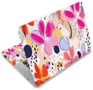 ArtSo Laptop Skin Sticker Decal, 17 17.3inch Laptop Netbook PC Notebook Universal Vinyl Reusable Skin Sticker Cover Personalized Art Case Protector, Flower Abstract