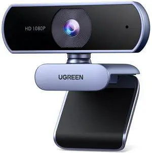 UGREEN 1080P Webcam with Microphone, Full HD USB Web Camera, 85° FOV, Noise-Canceling, Plug and Play, Auto Light Correction, Video Webcam for Streaming/Conferencing, Zoom/Skype/YouTube, Switch 2