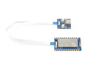 Waveshare RP2040-BLE Development Board, Raspberry Pi Microcontroller Development Board, Based On RP2040, Supports Bluetooth 5.1 Dual Mode, with USB Port Adapter Board and 8PIN FPC Cable ~15cm