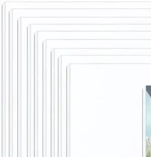 25ct 8"x10" Inch Premium PVC Toploaders, Hard Crystal Clear Plastic Sheet Holders, Sleeves Protectors for Autograph Pictures, Art and Certificates