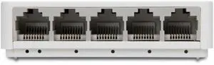 AT&T 5-Port Gigabit Ethernet Switch - Unmanaged LAN Hub for Home, Office, Gaming - Plug-and-Play Network Expander, Wired Internet Splitter, Compact & Energy Efficient - White