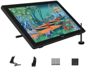 HUION Kamvas 24 QHD Drawing Tablet with Screen, 2.5K Graphics Art Tablet, 23.8inch Drawing Monitor USB-C Connection for Artist, Work with Mac, Windows, Linux, Android