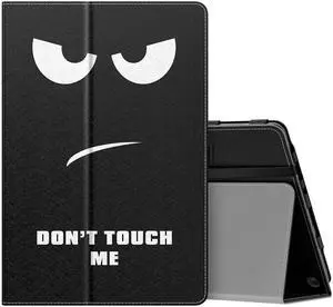MoKo Case Fits All-New Kindle Fire HD 10 & 10 Plus Tablet (13th/11th Generation, 2023/2021 Release) 10.1" - Slim Folding Stand Cover with Auto Wake/Sleep, Don't Touch Me