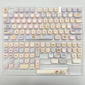 ILYCHEEGAMI PBT Keycap MOA Magical Girl Sakura Cute Pink Theme Keycap Five Sided Dye Sublimation (MOA-Magical Girl)
