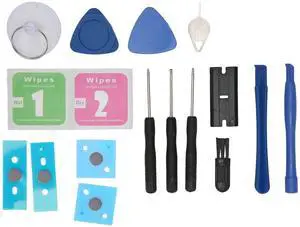 Laptop Rubber Feet, Non Slip Replacement Bottom Case Feet for 3/4/5, with Tool Kit, Laptop Accessories Kit (Silver)