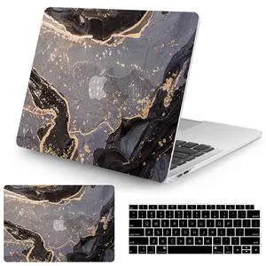 Watbro Compatible with MacBook Pro 13 inch Case 2020 2019 2018 2017 2016 Release M1 A2338/A2289/A2251/A2159/A1989/A1706/A1708 Laptop Hard Shell Case & Keyboard Cover,Colorful Marble