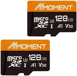 MMOMENT 128GB (2 Pack) Micro SDXC Card, A1, UHS-I, U3, V30, Class10 Compatible, Read Speed Up to 95 MB/s,Write Speed Up to 60 MB/s, SD Adapter Included
