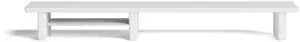 Raico Desk Cockpit Shelf Monitor Stand System Dual Screen Setup Wood Large Desk Accessory Organizer Unit (Matte White, Medium v2 | 36 Inches)