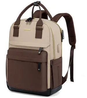 LOVEVOOK Travel Laptop Backpack Women, 15.6 Inch Anti-theft Laptop Bag with USB Port, Fashion Waterproof Computer Backpacks Teacher Nurse Backpack Purse for College Work