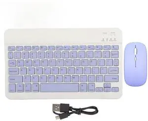 Keyboard and Mouse,Rechargeable Bluetooth Keyboard and Combo,Ultra Slim Portable Compact Keyboard Set for Laptop, PC()