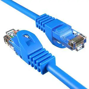 Cables Direct Online Cat5e 100FT Network Ethernet Patch Cable, 350Mhz Internet Wire, Compatible with PC, Laptop, Modem, Router, TVs, Printer Cord, Consoles for Home and Office, Blue