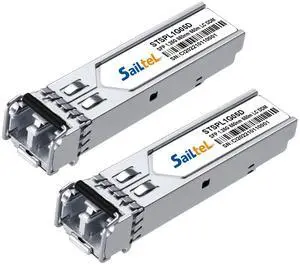 1.25G SFP 1000Base-SX,Gigabit Multimode SFP LC Duplex Transceiver,850nm MMF, up to 550 Meters, Compatible with Cisco, Ubiquiti , Mikrotik,Netgear, D-Link,Linksys and More(2 Pack)