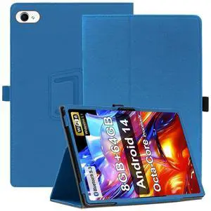 Case for Whitedeer C10-WT/URAO 10.1inch Android Tablet,NOUKAJU Tablet Case with Pencil Holder and Wrist Strap,Folding Stand,Protection Cover for Whitedeer C10-WT/URAO 10.1inch Tablet(Blue)