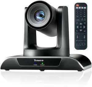 Tenveo PTZ Conference Room Camera 10X Optical Zoom USB3.0/HDMI/RS232 Wide Angle FHD 1080P 60FPS for Video Conferencing Business Meeting Live Streaming Church Services Worship Zoom Teams OBS