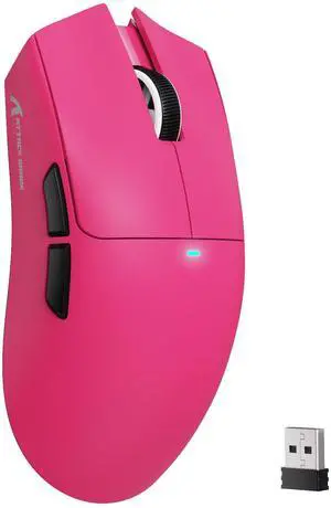 MAMBASNAKE Attack Shark X11SE Lightweight Wireless Gaming Mouse, Tri-Mode 2.4G/USB-C Wired/BT, 22K DPI, PAW3311 Optical Sensor, 59g, 5 Programmable Buttons, 300mAh Battery for PC/Mac((Berry Red)